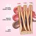 Lisara Highlighter Beauty Wand - Creamy White Liquid Highlighter Stick with Cushion Applicator for Face & Body - Lightweight & Blendable Silky Smooth Formula - Buy Online on SooperMarket.com