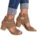 Foldap Wedge Sandals for Women Womens Summer Casual Platform Sandals with High Heel Espadrille Platform Shoes Beach Sandals 8 A1-brown