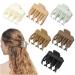 DEEKA 6 Pcs Double Row Teeth Hair Clips 1.8 Small Medium Claw Clips for Thin Short Hair Black Brown Clips Hair Accessories for Women and Girls
