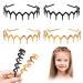 Ruzister 4 Pieces Zigzag Headbands Classic 90s Plastic Headband with Teeth Wavy Comb Headband for Women and Men Shark Tooth Headband