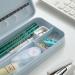 Multi Functional Waterproof Pencil Case Doraking Brief PP Plastic Frosted Pen Pencil Stationery Bag Pencil Case Students Stationery for Pens Pencils Markers (Grey) - Buy Online on SooperMarket.com