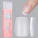 AILLSA Extra Short Coffin Nail Tips - 240 PCS Upgraded Matte Soft Gel Full Cover Nail Tips No Filed Pre-shaped Clear Acrylic False Gelly Nail Tips for DIY Press On Nails 15 Sizes Ultra Short Coffin 240PCS