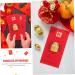 Didiseaon 18 Pcs Red Envelope Wedding Hongbao Lucky Money Envelopes Red Money Packets Chinese Lai See Wedding Gift Card Red Packet for New Year New Year Items Christmas Imitation Gold Leaf - Buy Online on SooperMarket.com