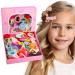Hair Accessories for Girls by HQCM 60 PCS Seamless Ponytail Holder Multicolor Mini Baby Cartoon Hair Ties with Bow Mini Elastic Hair Bands and Hair Clips for Girls Kids Toddlers Children