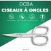 OCBA Professional Stainless Steel Curved Blade Cuticle Nail Scissor for Thick Toenails - Men and Women - Ideal for Manicure, Pedicure, Eyebrows, Nose Hair, and Beard - Buy Online on SooperMarket.com