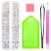 2320 Pieces Crystals Glass AB Nail Art Rhinestones  SS4/5/6/8/10/12 Mixed Nail Gems Stones  Flat Back Round Nail Diamonds with Storage Organizer Box/Picker Pencil/Tweezers for Face Clothes Shoes Decor