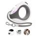 Blanlody roller leash dog leasic for large dogs up to 80kg with light medium -sized smaller dogs leash leash rubberized handle 3m dog leash and water itching dog droppings (white)