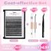 Glowing Win DIY Cluster Lashes Set - 144PCs Individual Eyelash Extensions with Bond Sea & Tweezers | 8-16mm Natural Fake Lashes - Buy Online on SooperMarket.com