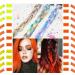 12 Pcs Colored Hair Extensions Colorful Clip in Hair Extensions 22 inch Synthetic Straight Hair Extensions for Kids Girls Women Bright yellow - Buy Online on SooperMarket.com