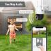 Dekco 2K Outdoor WiFi Security Camera with 360 Pan-Tilt View, Motion Detection, Siren, 2-Way Audio, Full Color Night Vision - Waterproof Dome Surveillance Camera for Home - 3MP, 1 Pack - Buy Online on SooperMarket.com