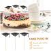 Vaguelly 30pcs 2022 2022 Cake Inserts Cake Ornament Cupcake Topper Capacillos Para Cupcake Graduation Cap Decorations Mini Paper Cups Graduation Cake Decor Baking Paper Bamboo Stick - Buy Online on SooperMarket.com