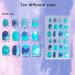 SIUSIO 120Pcs Children Acrylic Fake Nails - 5 Pack Pre-glue Full Cover Glitter Gradient Short False Nail Art Kits - Mermaid Beach Theme - Perfect Christmas Gift for Kids - Buy Online on SooperMarket.com