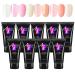 Joyeee Professional Nail Extension Gel Kit 30ml 9 Colours Poly Nail Gel Acrylic Nail Builder Enhancement Crystal Gel Set for Nail Art Design Gel Nail Starter Kit for Beginners and Nail Technician #6