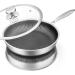 DELURA Saucepan Stainless Steel Pans Cooking Pots Utensils Cookware Set for Kitchen Accessories Skillet Frying Induction Deep Fryer Wok Wok - Buy Online on SooperMarket.com