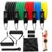 Lectorias 5 Fitness straps Expander Resistance Bands Resistance Bands Fitness Equipment Strength Training Training Bands Training Band with 2 Hands 2 Ankle Straps 1 T r ananker 1 Storage Pocket