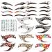 kilofly 8 Sets Temporary Eye Tattoo Makeup Transfer Stickers Crystal Gem Liners set8 B