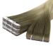 Youngsee Ombre Tape-In Extensions | Real Hair 55cm Dark Brown to Blonde 5 Pcs - Virgin Smooth Weft #4/7/80 - Buy Online on SooperMarket.com