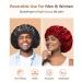 Mikimini Satin-Haube 2 Pack - Adjustable Double-Layer Sleep Silk Hood for Curly Hair & Braids (XL Black/Red) - Non-Slip Design for Men & Women - Buy Online on SooperMarket.com