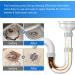 Herios Drain Foam Cleaner Liquid Hair Drain Clog Remover & Cleaner Pipe Dredge Deodorant Foam Cleaner Quick Foaming Toilet Cleaner for Kitchen Sink Toilets Sinks and Tubs (2 Pcs) - Buy Online on SooperMarket.com