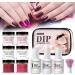 Acrylic Nails Dip Powder Nail Kit Nude Pink Glitter 6 Colors Acrylic Dipping Powder System Kit For French Nail Manicure Nail Art Set 10ml Colorful Rhinestones (A One Size) One Size A - Buy Online on SooperMarket.com