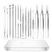 Pimple Popper Tool Kit Blackhead Remover Tools Extraction Tools for Estheticians Black Head Extractions Tool Professional Comedone Extractor Beauty Acne Removal Blemish Set with Metal Case(15PCS)