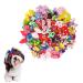 Leeq dog hair grinding with gemstones - Pet Bowknot hair rope with rubber band pets dog hair arches accessories for long hair pet dog cat puppies random color (20 pcs)