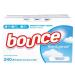 Bounce Free and Gentle Fabric Softener Dryer Sheet 240 count per pack - 6 per case.