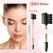 Pink Eyebrow and Eyelash Grooming Tool Set for Women - 3 Pcs Dual Comb and Brush Makeup Kit - Buy Online on SooperMarket.com