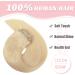 Vlasy Clip in Human Hair Extensions 16 Light Blonde - 7 Pieces Seamless Thick Weft Real Hair Extensions for Women - 80g - Buy Online on SooperMarket.com