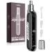 Rechargeable Ear and Nose Hair Trimmer for Men Women Professional Eyebrow Trimmer with Digital Display 9000 RPM Powerful Motor and Dual-Edge Blades for Smoother Cutting 2 Blades Grey Gray