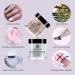Saviland 19Pcs Dip Powder Nail Kit Starter | 10 Glitter White Pink Clear Colors | Nail Art Set with Base, Activator, Top Coat, Brush Saver, and Liquid Set - Buy Online on SooperMarket.com