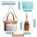 Mominside Leather Diaper Bag Backpack | 14 Pockets | Large Travel Baby Bag with Insulated Pockets & Changing Station - Brown - Buy Online on SooperMarket.com