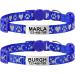 Tagme 2er-Pack Cat neck band with name and address shield reflective cat neck band with safety clasp and bell for puppy and cat navy blue 18-28 cm navy blue