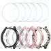 6+6Pack Screen Protector Case for Samsung Galaxy Watch 5 / Galaxy Watch 4 40mm HASDON Bubble Free Tempered Glass Film + Waterproof Hard PC Bumper No Water Collected Protective Cover Black/Rose Gold/Pink/Silver/Leopard/Clear 40mm