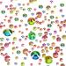 Quesuc 1728 Pieces Flatback Round Rhinestones Glass Gems with 6 Mixed Sizes (1.6-3 mm) for Nail Art Phone Decorations and DIY Crafts (Aurora Boreale Color)