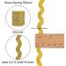 GORGECRAFT Glitter Gold RIC Rac Trim Ribbon - 27yd/25m Roll - 5mm Wave Sewing Bending Fringe Trim - Ideal for Flower Making and Wedding Party Decor - Buy Online on SooperMarket.com