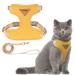 Cat harrying adjustable cat dishes Breaking -safe cat dishes with a leash outburstly premium puppy dishes with soft adjustable for small animals breastware yellow m