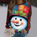 Women's Christmas Snowman and Penguin Print Sweatshirt - Sky Blue XL - Buy Online on SooperMarket.com