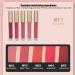 5pcs Liquid Lipstick Set - Long Lasting Waterproof Lip Gloss Matte Makeup (#01 WHISPER) - International Shipping Available - Buy Online on SooperMarket.com