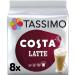 Tassimo Costa Latte Coffee Pods 8 Count - 340g Pack (1 Pack) - Buy Online on SooperMarket.com