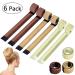 Magic Hair Bun Maker Fast & Easy Donut Bun Maker DIY French Twist Bun Shaper for Girls Women (Blonde Light Brown Brown)