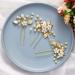 Gorais Pearl Bride Wedding Hair Pins - Leaf Bridal Hair Pieces Rhinestone Hair Clips (Pack of 3) - Gold Accessories for Women and Girls - Buy Online on SooperMarket.com