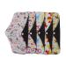 KALLORY 5pcs Cloth Period Pads Reusable Panty Liners Mama Cloth Pads Cloth Menstrual Pads Mama Pads Portable Towel Breathable Napkin Warp Pad Mother Reusable Cloth Pads Random Color 1 Count (Pack of 1)