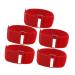 Chiciris 5 pieces 3-legged racing ribbons portable outdoor group party racing straps for children and adults birthday carnival party field day red