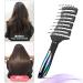 Curved Vented Detangling Hair Brush for Faster Blow Drying - Professional Vent Detangler for All Hair Types (Black) - Buy Online on SooperMarket.com