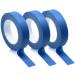 3PCS Premium Blue Painters Tape Paint Tapes Masking Tape for DIY Crafts & Arts Painting Tape with Adhesive Backing Easy Removal Paper Rolls for Decoration Labeling Packing Home (0.94IN X 65FT)