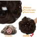 Medium Brown Messy Bun Hair Piece Scrunchie Extension - Curly Wavy Updo Hairpiece for Women & Girls - Buy Online on SooperMarket.com