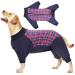 Heywean Hundebody after op dogs one -piece with zipper Long -sleeved dog body after op castration bitch m de op body dog relaxation suit for dogs after the surgery dog relax suit XL red checked red