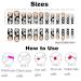 SIXDIAN Black Nude Glitter Diamond Heart Square Press on Nails - Extra Long Coffin Acrylic False Nails for Women and Girls - Buy Online on SooperMarket.com