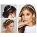 4 Pcs Pearl Headbands for Women - Gold & White Faux Pearl Hair Band with Rhinestones - Bridal Headdress Hair Hoop - Buy Online on SooperMarket.com